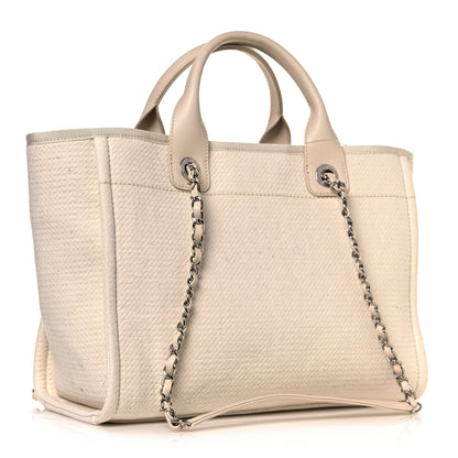 Chanel Mixed Fibers Small Deauville Tote White 3 of 13
