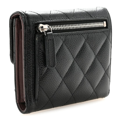 Chanel Caviar Quilted Compact Flap Wallet Black 3 of 9