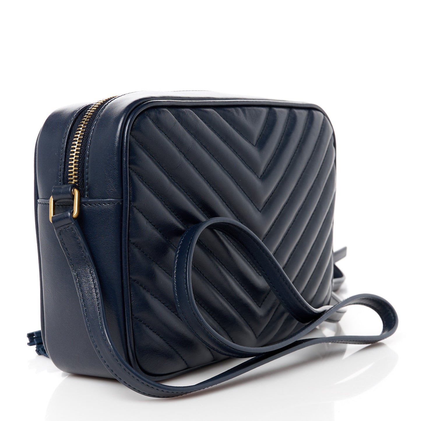 Calfskin Matelasse Monogram Lou Camera Bag Deep Marine