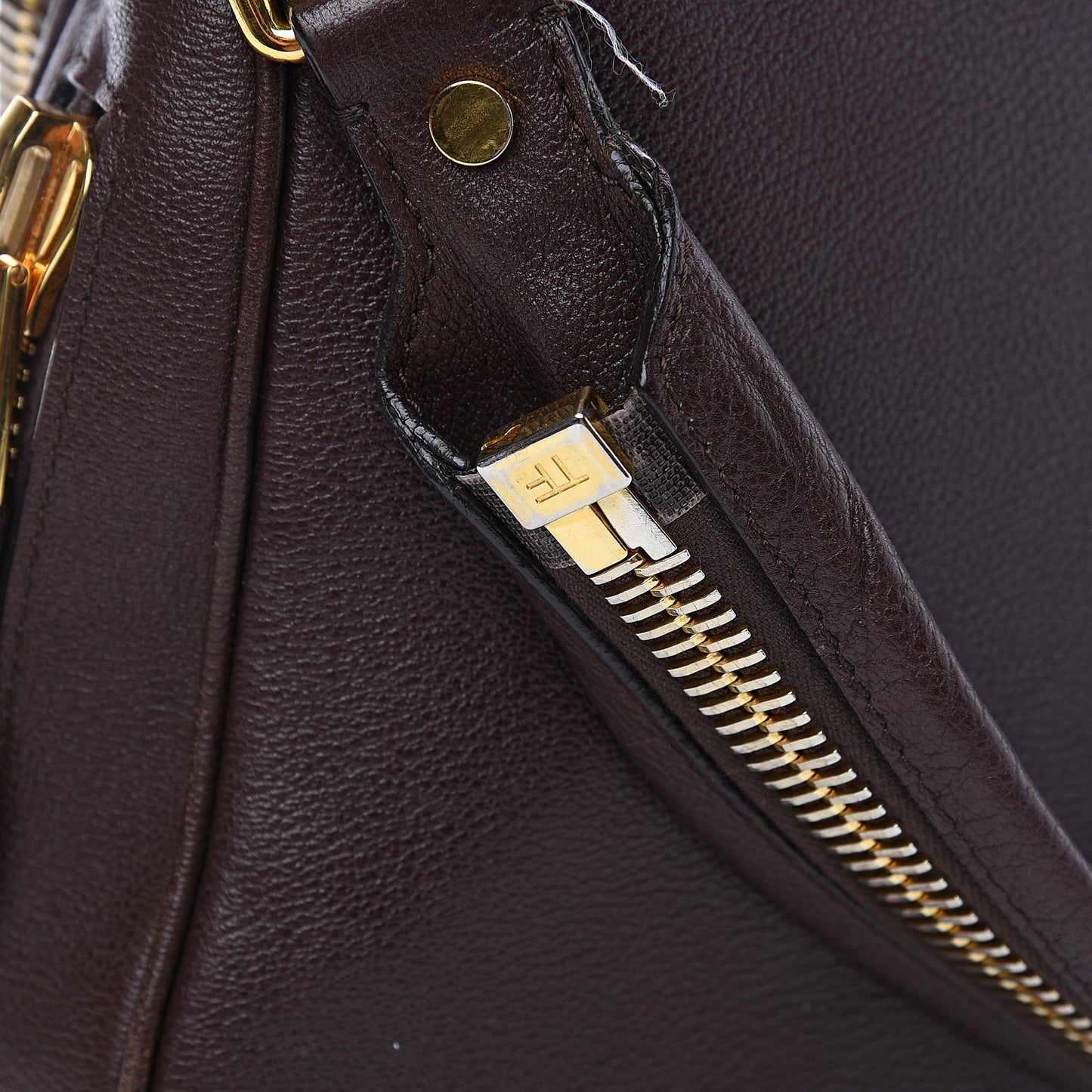 Pebbled Calfskin Large Jennifer Dark Brown