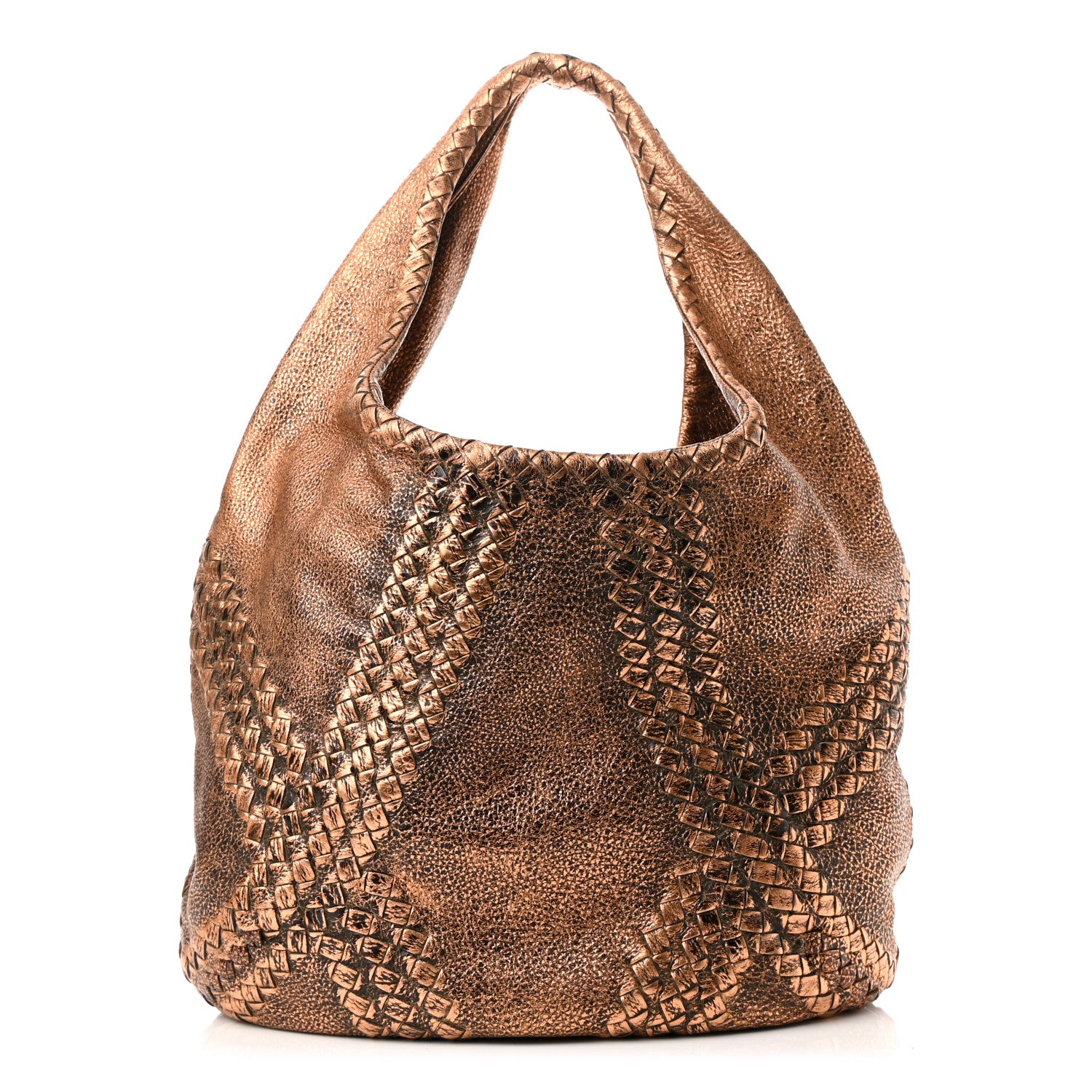 Bottega Veneta Metallic Cervo Deerskin Large Hobo Rame Ossidato 1 of 11