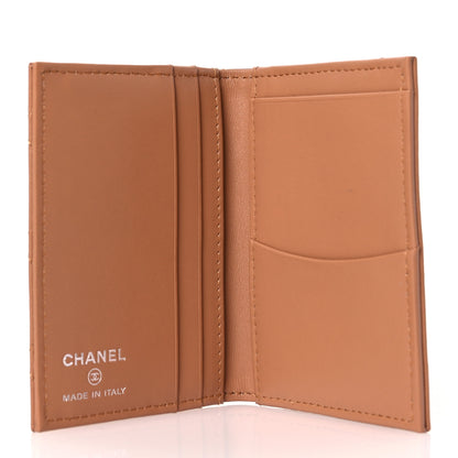 Chanel Grained Calfskin Quilted Card Holder Wallet Brown 5 of 9
