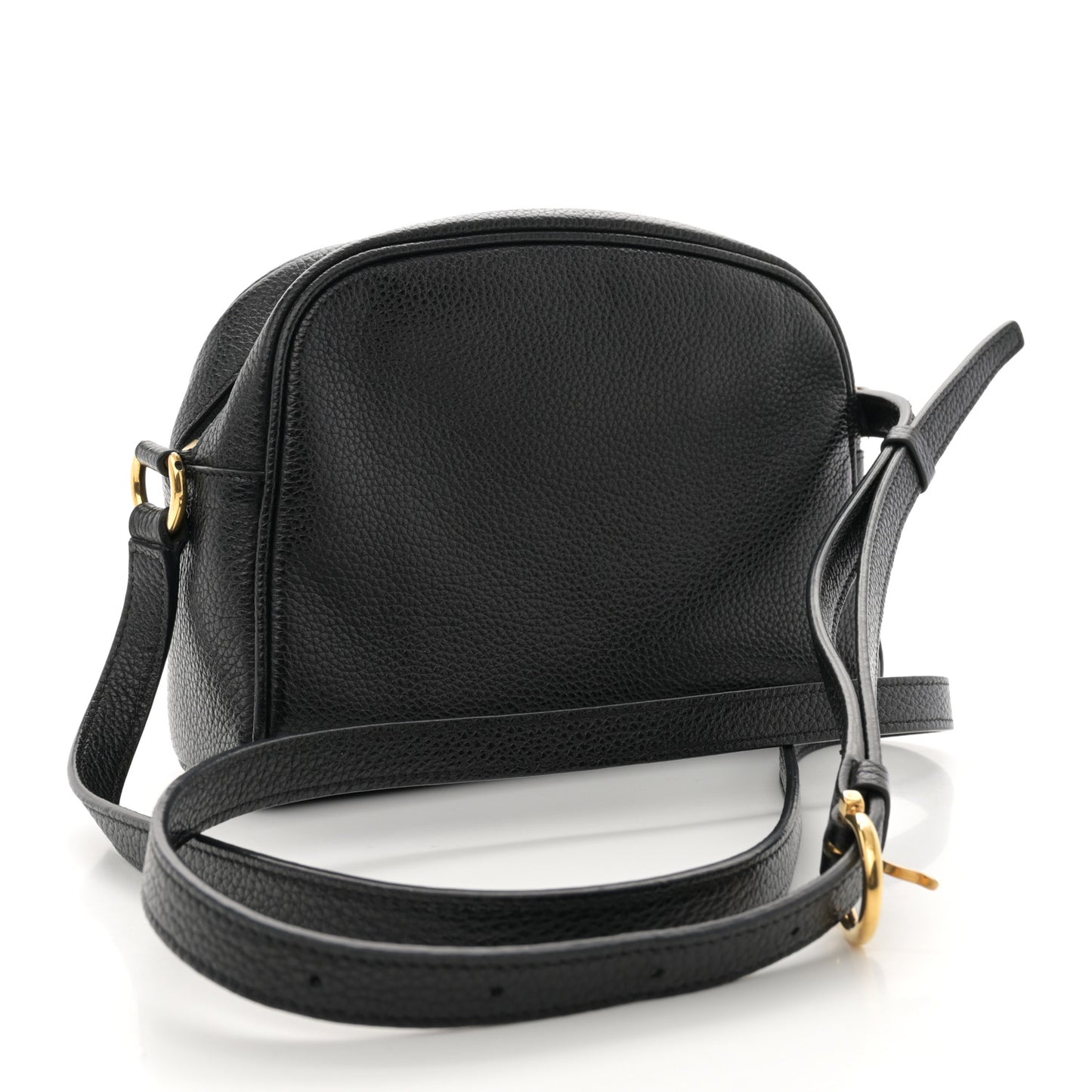 Calfskin Travel Camera Crossbody Bag Black