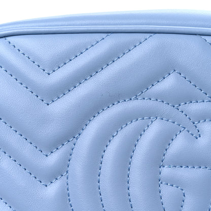 Gucci Calfskin Matelasse Small GG Marmont Chain Shoulder Bag Porcelain Light Blue 12 of 12