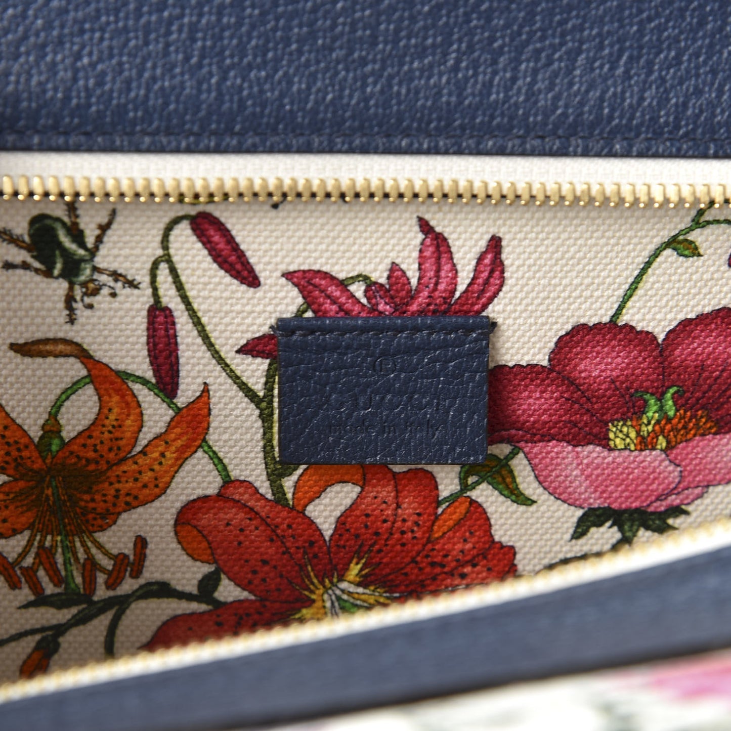 Canvas Medium Flora Tote White Multicolor Blue Agata