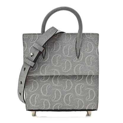 Christian Louboutin Glitter Calfskin Paloma Mini Empire Tote Silver 1 of 11