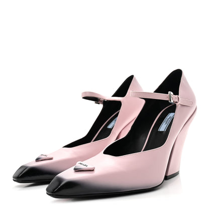 Prada Spazzolato Modellerie Mary Jane 95mm Pumps 39.5 Alabastro 4 of 8