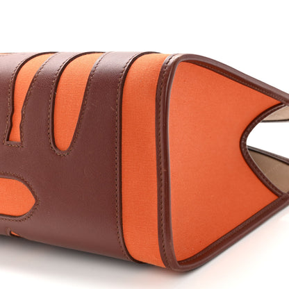 Hermes Swift Felt Petit H Decoupe Basse PM Skeleton Tote Rouge H Orange 9 of 9