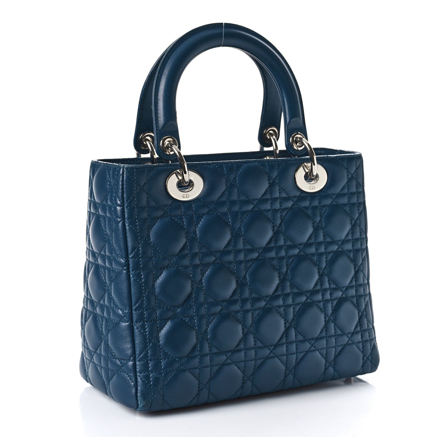 Lambskin Cannage Medium Lady Dior Blue