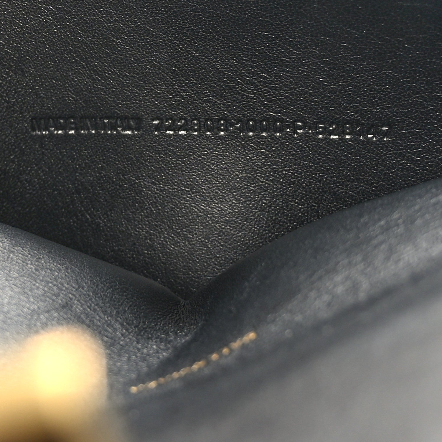 Balenciaga Shiny Calfskin Crocodile Embossed Hourglass Flap Flat Pouch Black 7 of 7