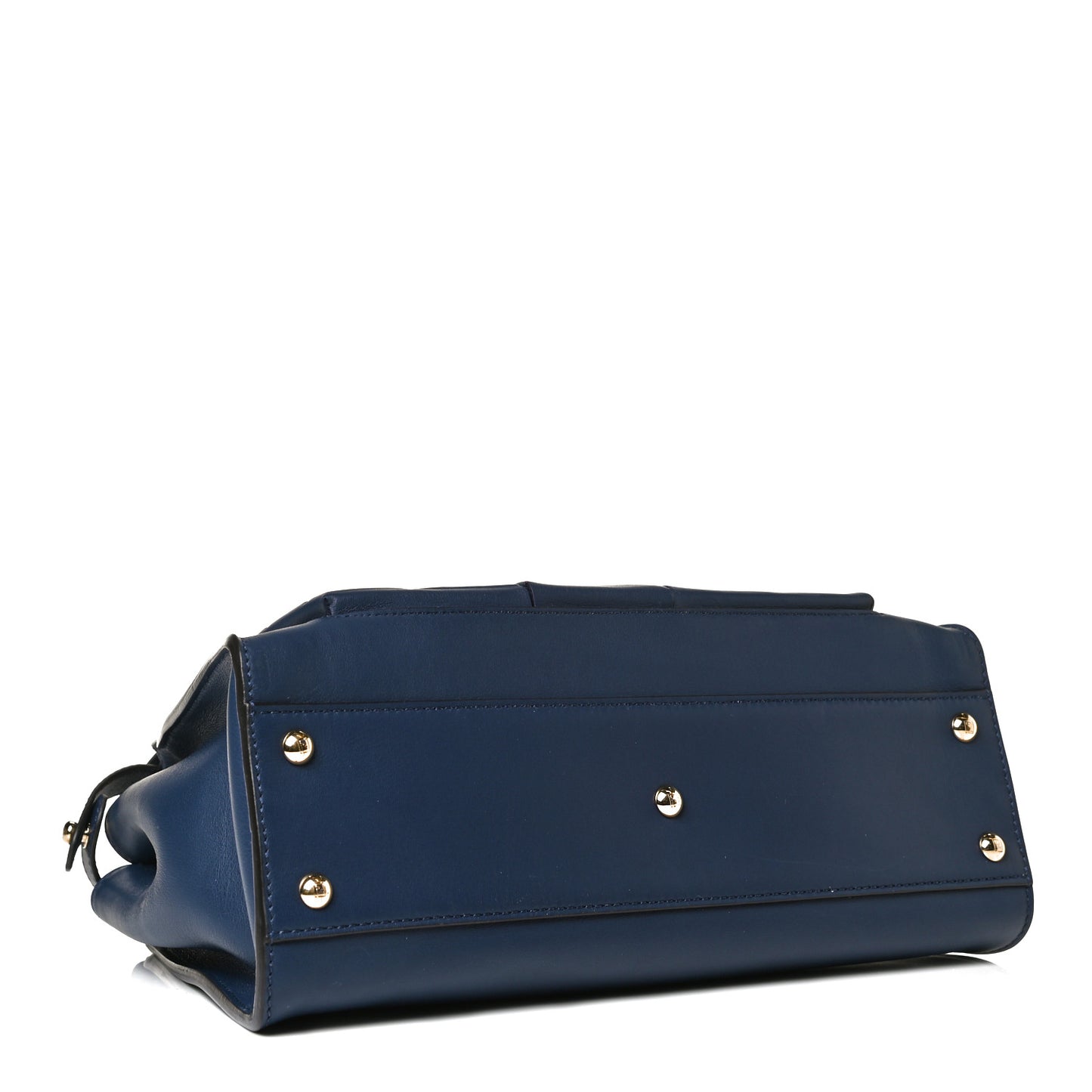 Vitello Seta Shiny Nappa Medium 3 Pocket Peekaboo Iconic Satchel Blueberry