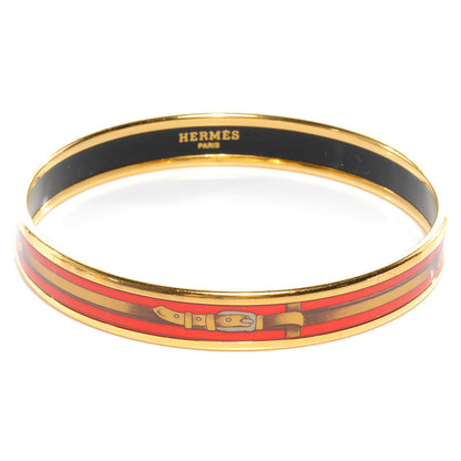 Hermes Enamel Narrow Printed Buckle Bracelet 70 1 of 5