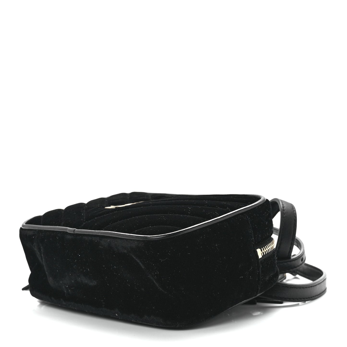 Velour Matelasse Monogram Lou Belt Bag Black