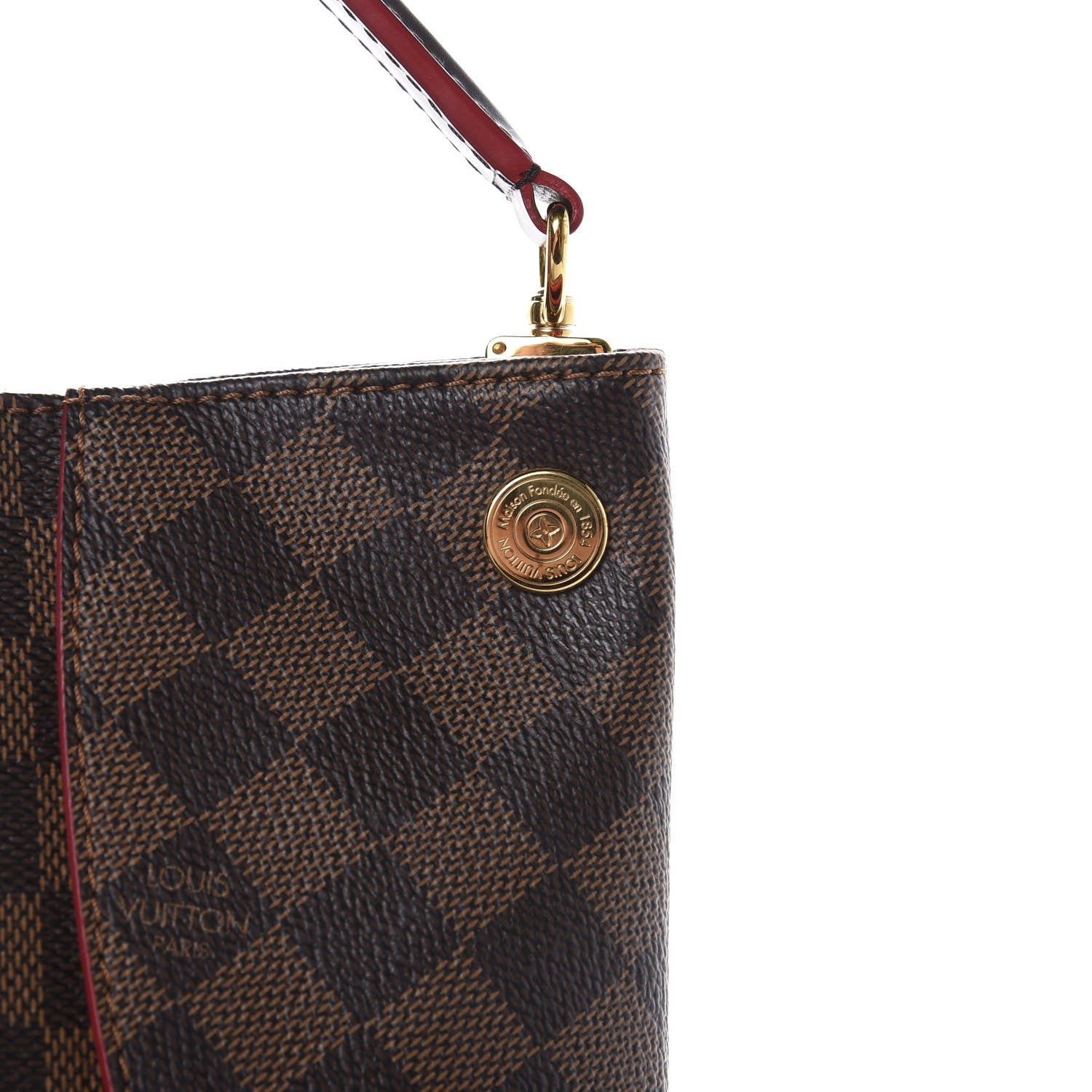 Louis Vuitton Damier Ebene Caissa Hobo Cherry 11 of 11
