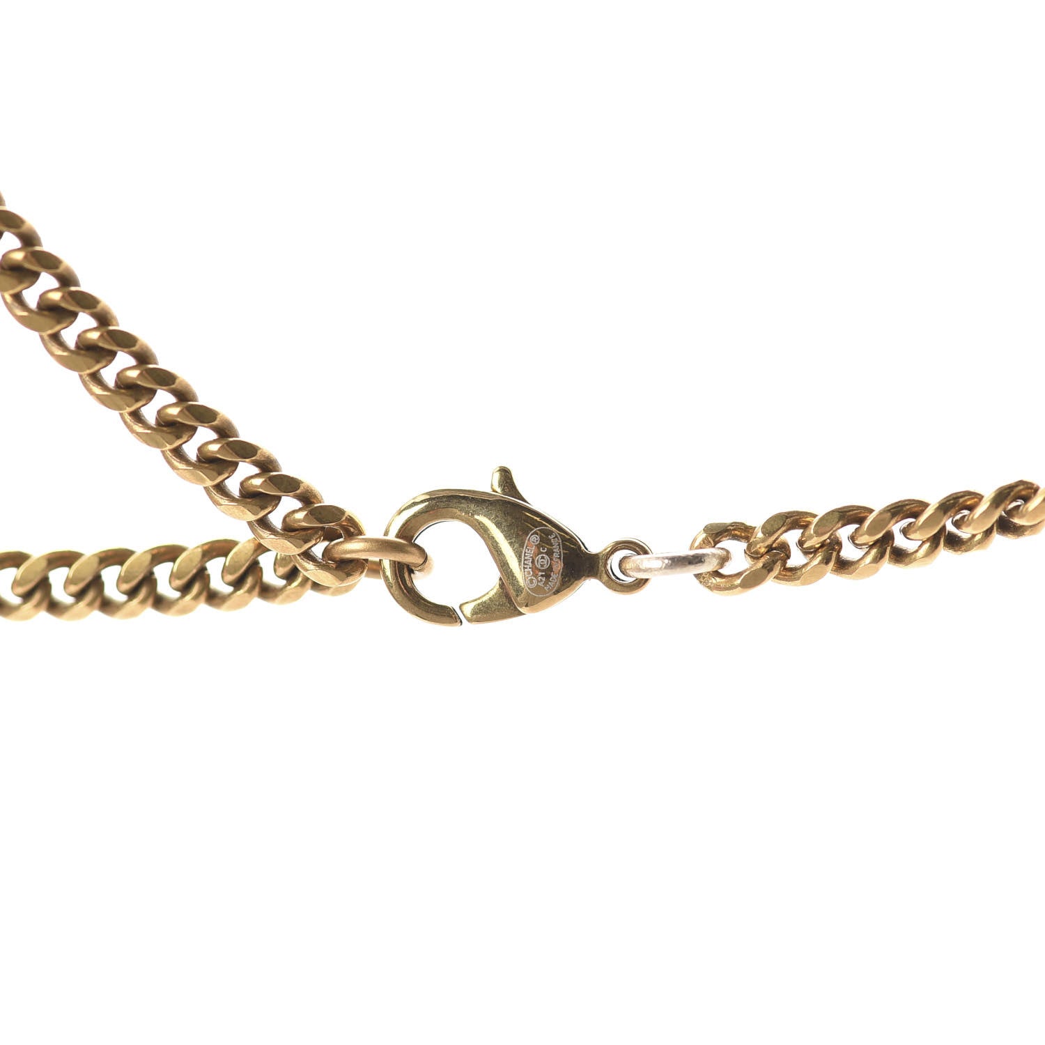 Chanel Crystal CC Necklace Gold 5 of 5