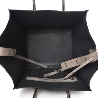 Celine Crocodile Embossed Nubuck Medium Phantom Luggage Grey 5 of 20