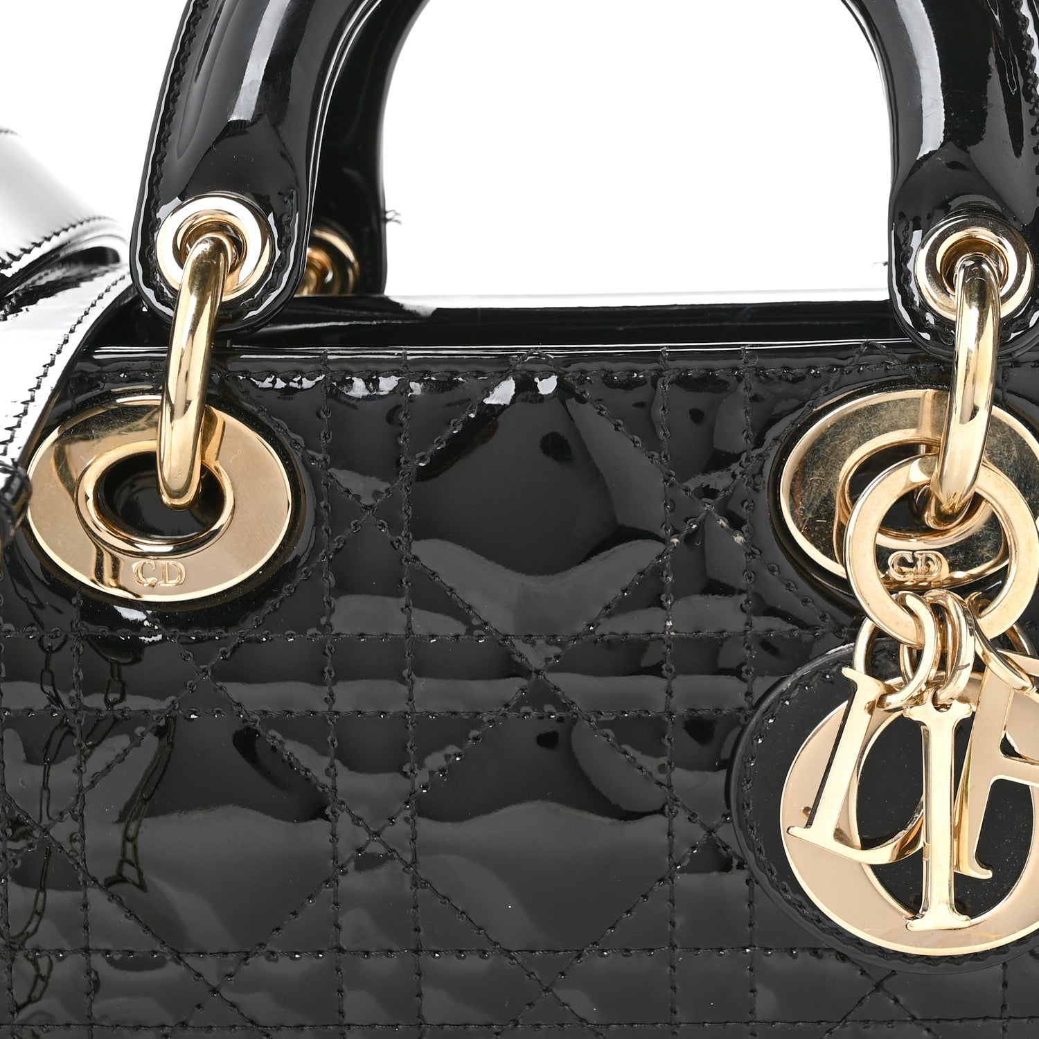Christian Dior Patent Cannage Small Lady D-Joy Black 8 of 11