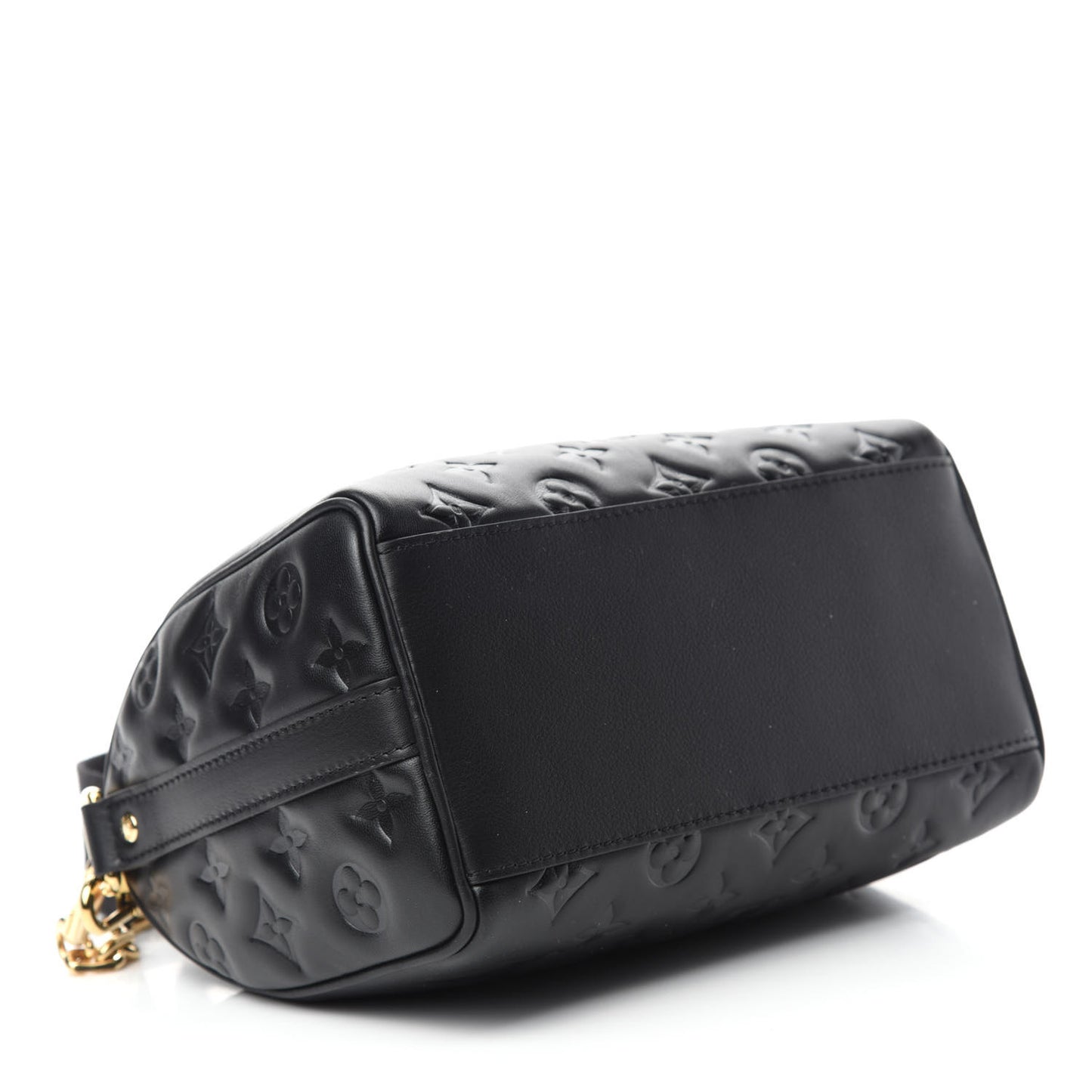Lambskin Embossed Monogram Speedy 22 Bandouliere Black