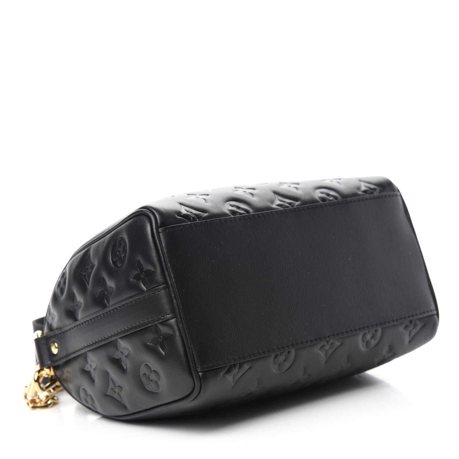 Louis Vuitton Lambskin Embossed Monogram Speedy 22 Bandouliere Black 4 of 10
