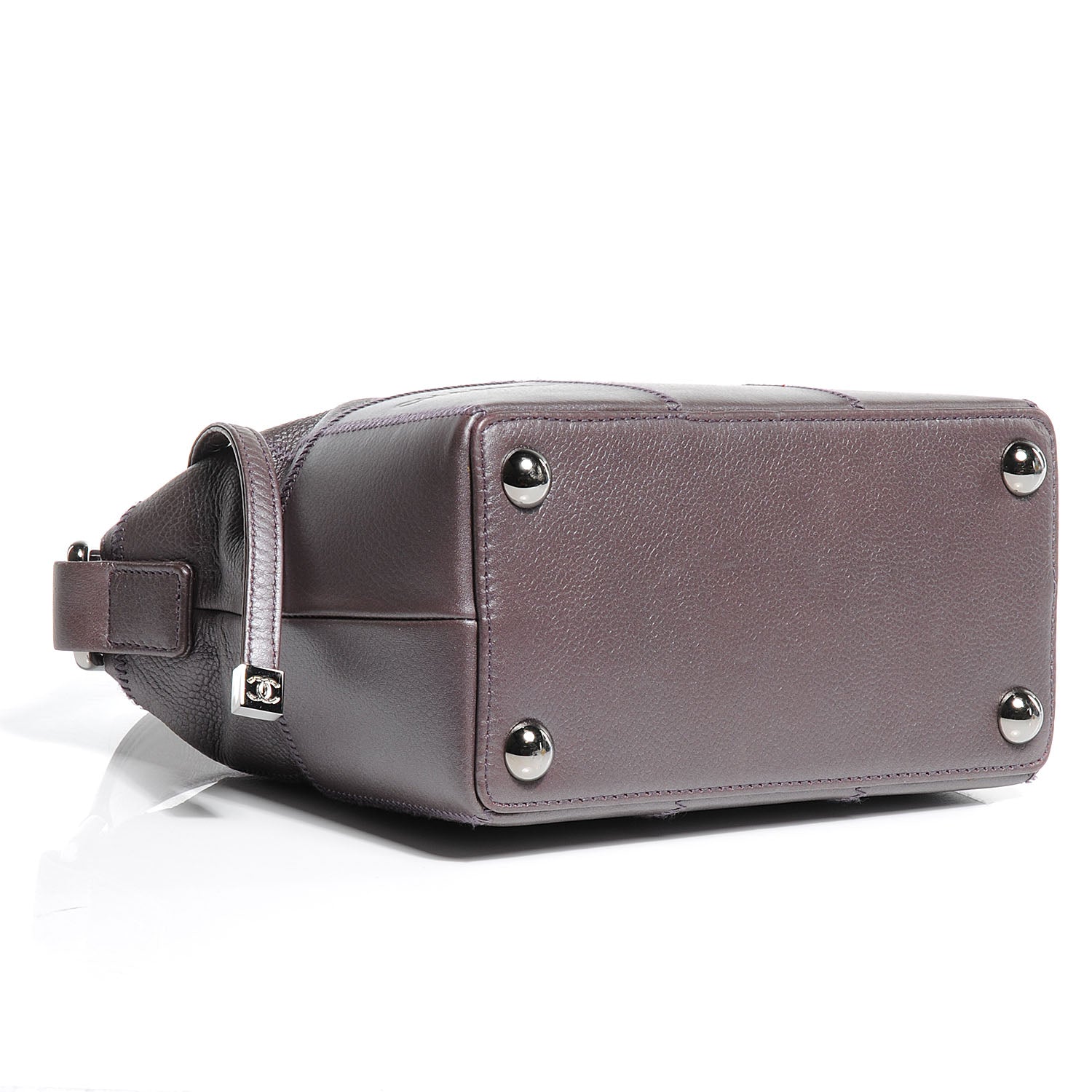 Chanel Caviar Square Stitched Bag Metallic Violet 4 of 8