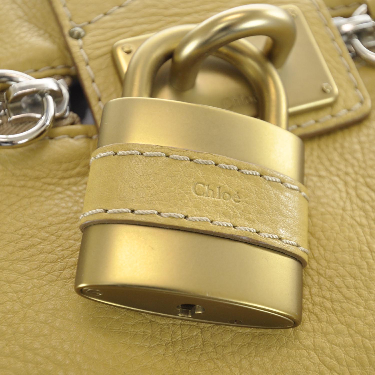 Chloe Leather Paddington Front Pocket Tote Maize Yellow 7 of 10