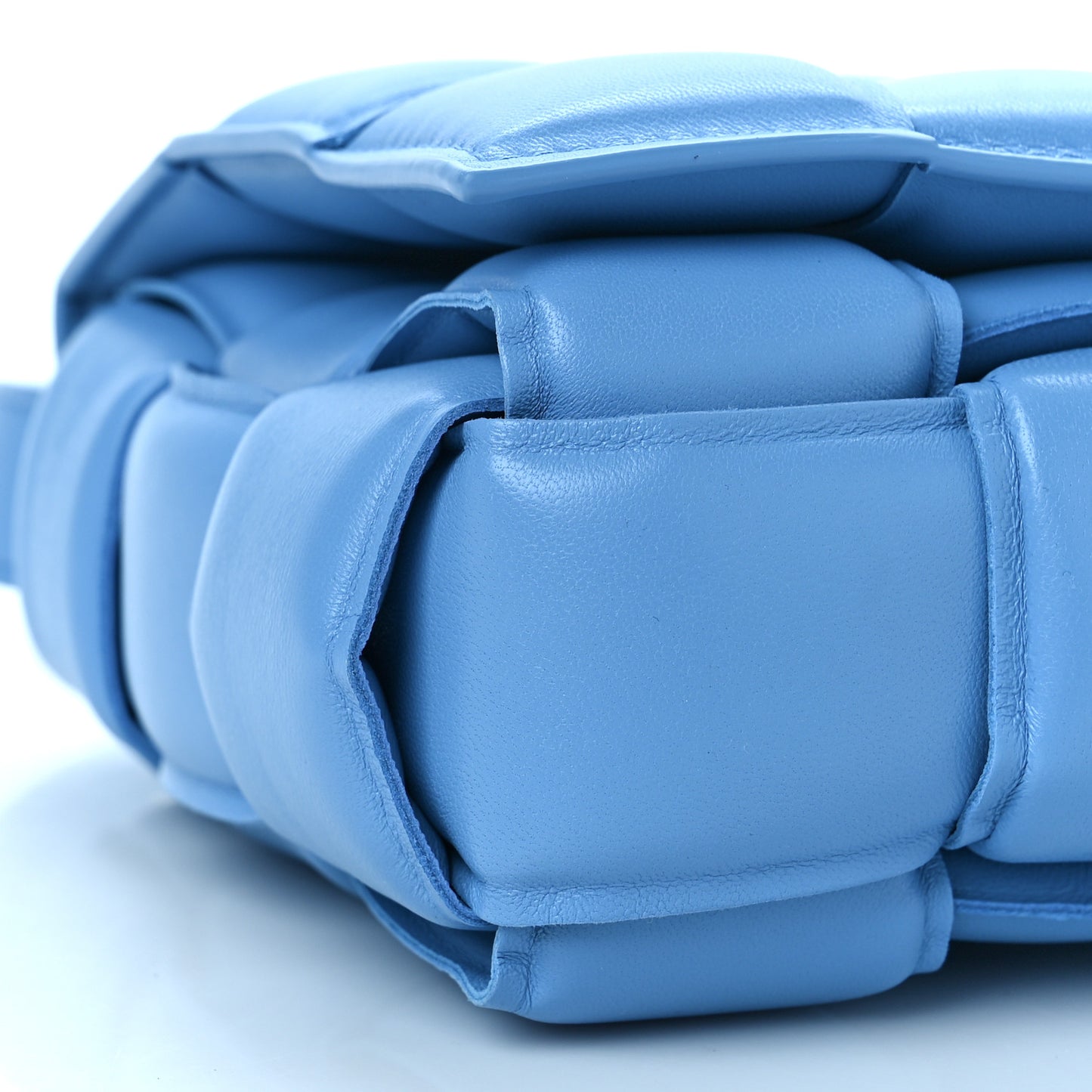 Nappa Maxi Intreccio Padded Cassette Crossbody Bag Pool