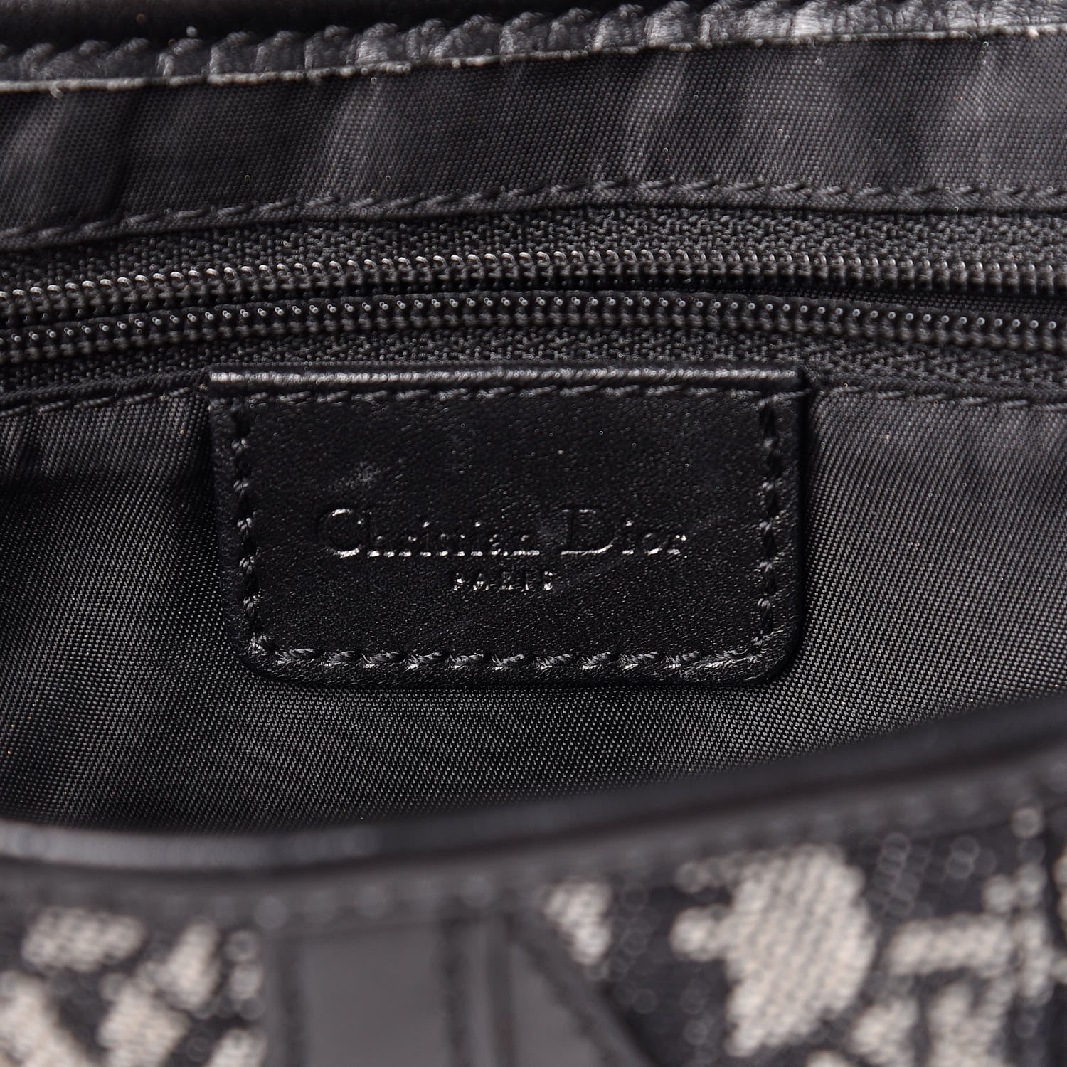 Christian Dior Monogram Saddle Bag Black 6 of 14