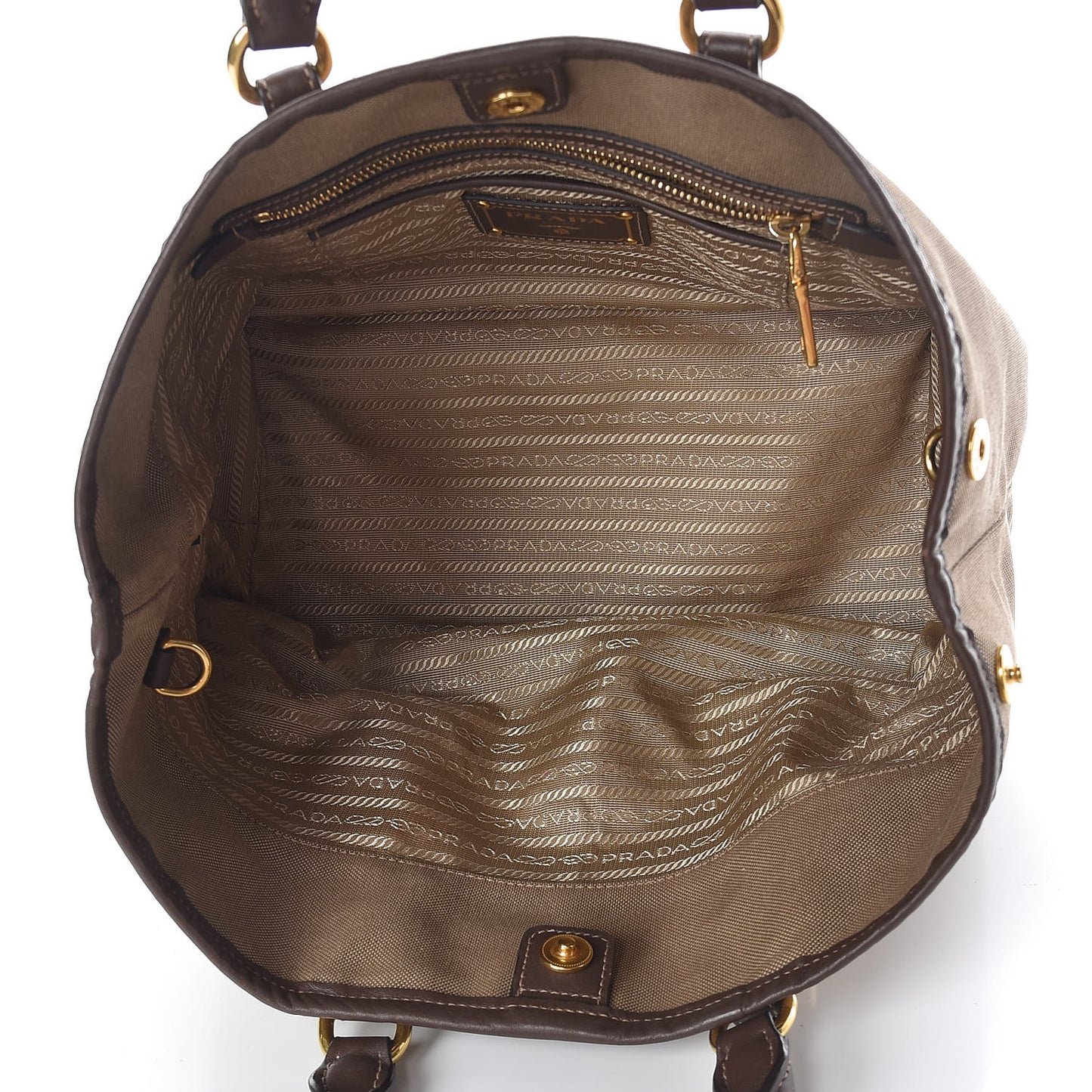 Jacquard Logo Tote Brown