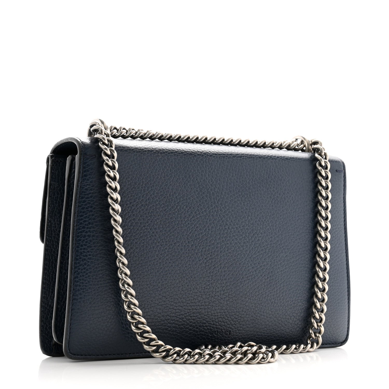Gucci Pebbled Calfskin Small Dionysus Shoulder Bag Blue Agata 3 of 12