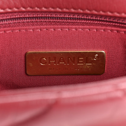 Chanel Goatskin Quilted Medium Chanel 19 Flap Red 6 of 15