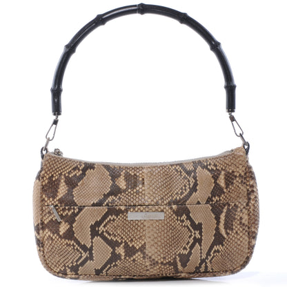 Gucci Python Bamboo Handle Shoulder Bag 1 of 6
