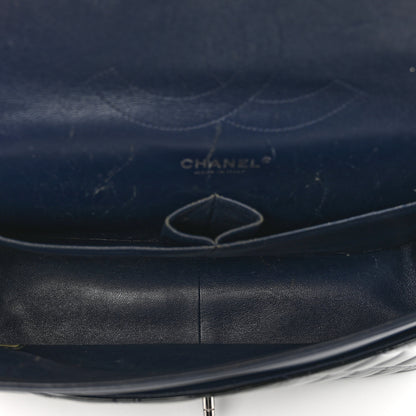 Chanel Patent Quilted Jumbo Double Flap Navy 6 of 11