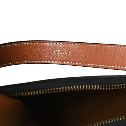 Celine Triomphe Canvas Calfskin Ava Shoulder Bag Tan 10 of 21