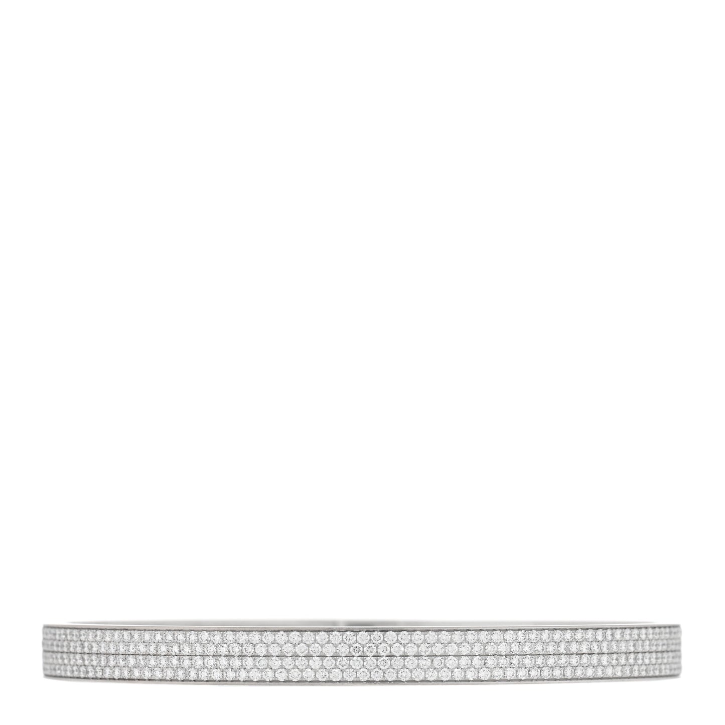 18K White Gold Diamond PM Kelly Full Pave Bracelet LG