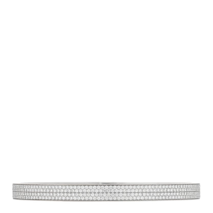 Hermes 18K White Gold Diamond PM Kelly Full Pave Bracelet LG 2 of 4