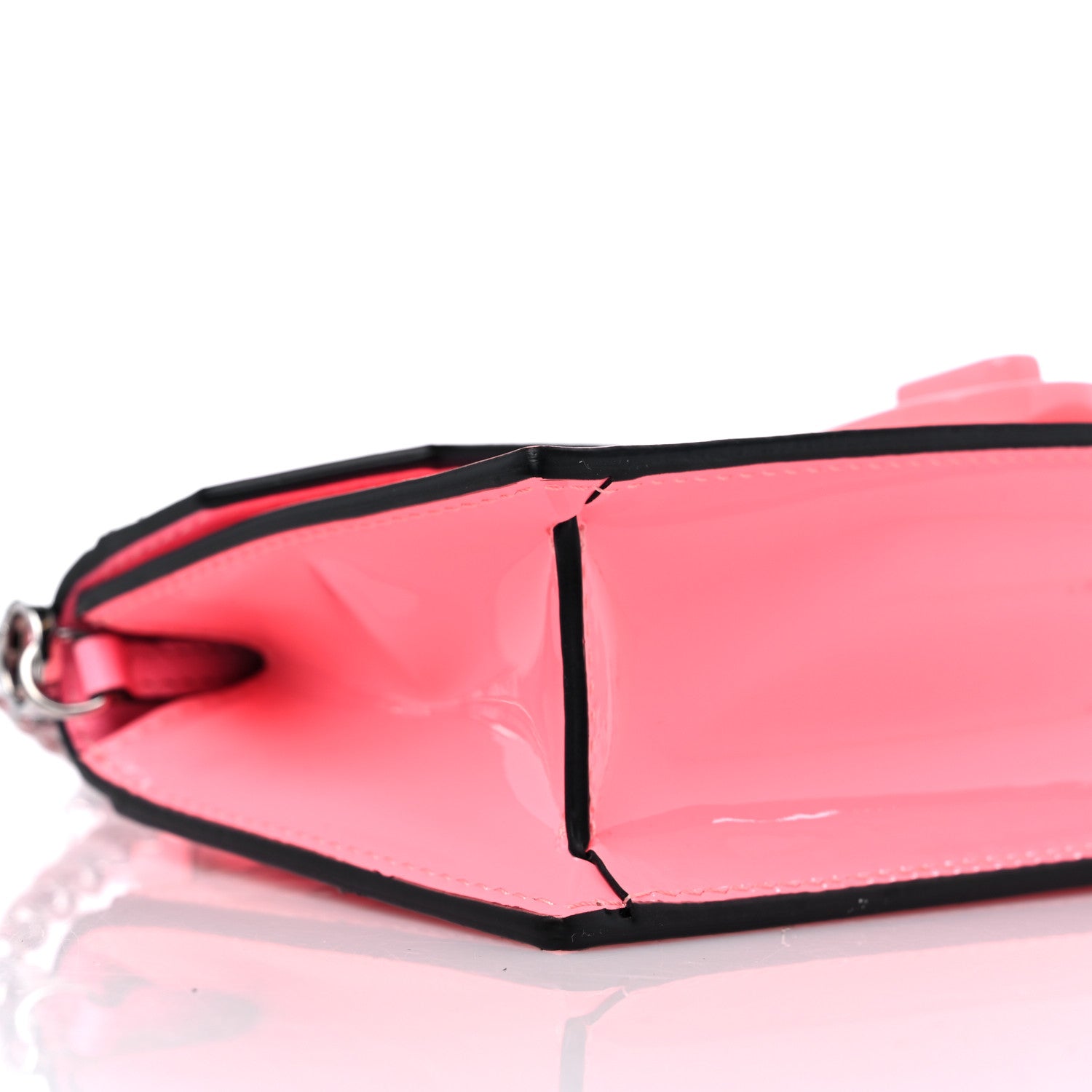 Christian Louboutin Patent Calfskin Small Elisa Baguette Bubble Gum 8 of 10