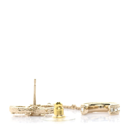 Chanel Crystal CC Cuff Single Earring Gold 6 of 10