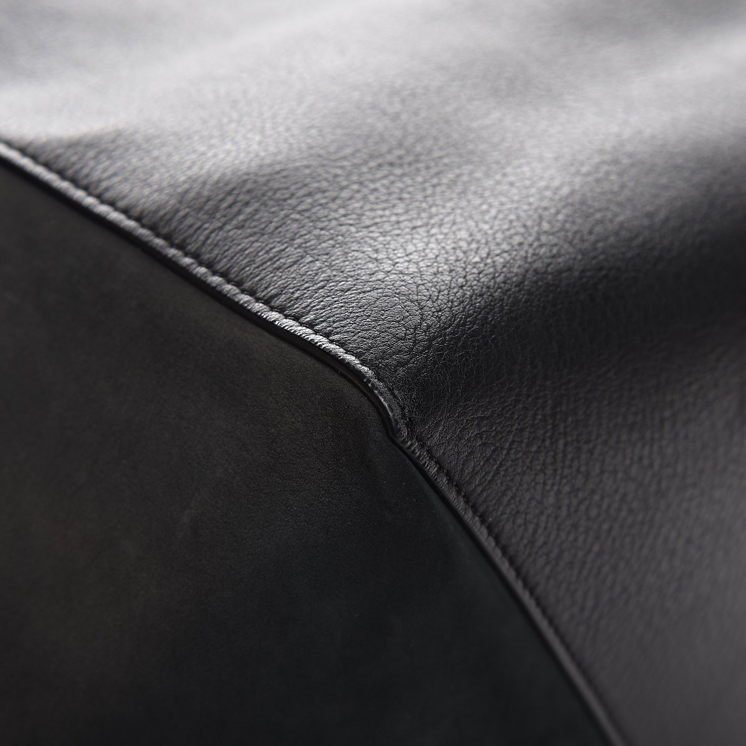Celine Smooth Calfskin Nubuck Medium Horizontal Cabas Phantom Black 12 of 15