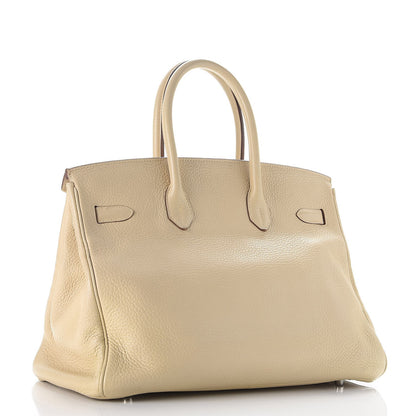 Hermes Taurillon Clemence Birkin 35 Parchemin 3 of 56