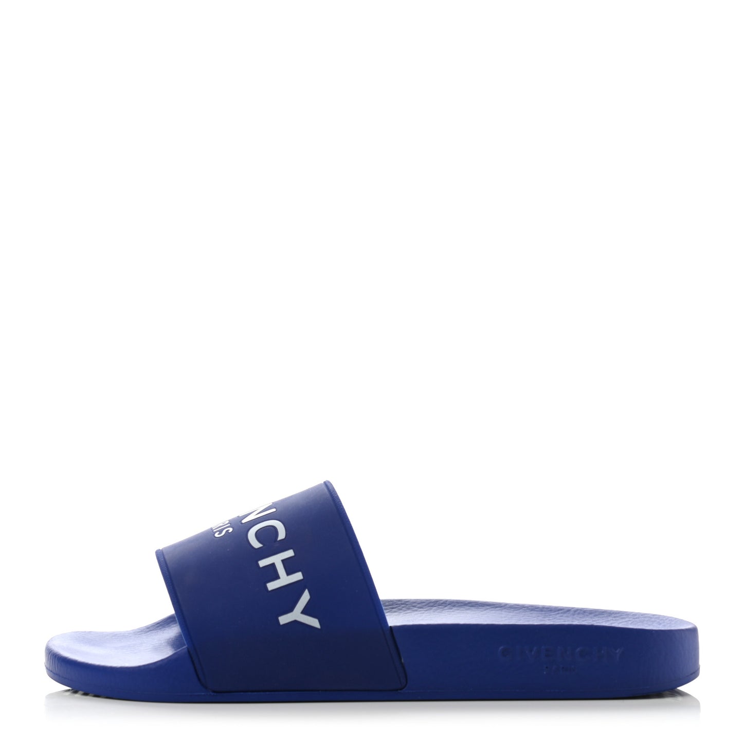 Rubber Logo Womens Pool Slide Sandals 39 Blue Indigo