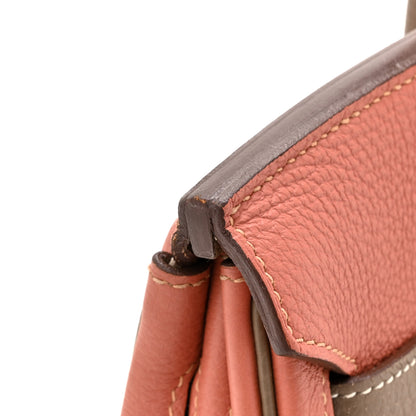 Hermes Togo Bi-Color Horseshoe Birkin 30 Rose Tea Etoupe 11 of 15