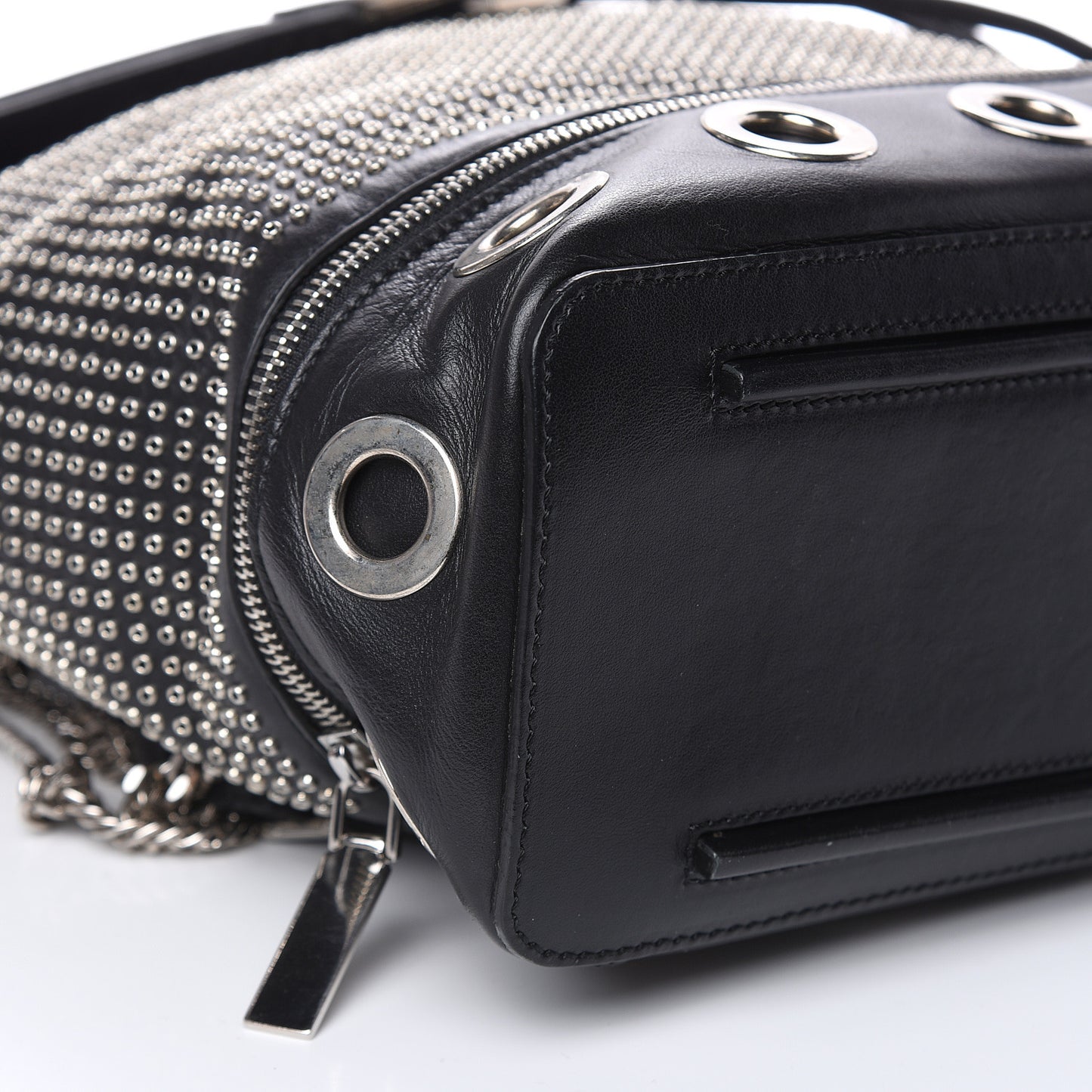 Calfskin Grommet Backpack Black