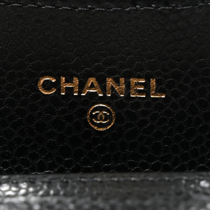 Chanel Caviar Quilted Flap Card Holder Wallet Black 6 of 10