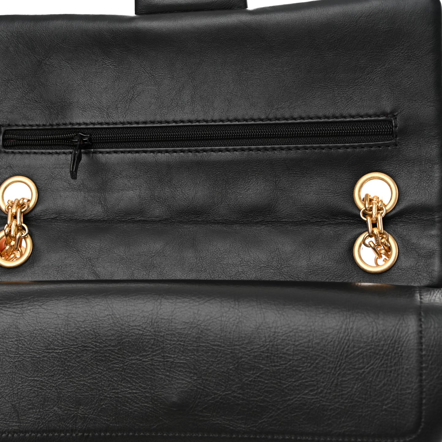 Aged Calfskin Quilted 2.55 Reissue 225 Flap Black