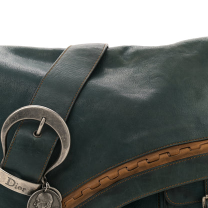 Christian Dior Calfskin Large Gaucho Double Saddle Bag Dark Blue 8 of 14