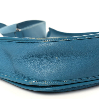 Hermes Taurillon Clemence Evelyne III GM Blue Jean 8 of 16