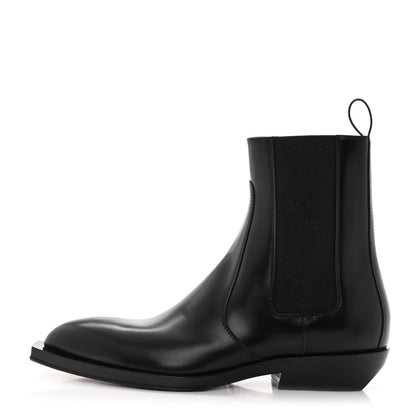 Bottega Veneta Osaka Shine Calfskin Mens Chisel Boots 42.5 Black 1 of 7