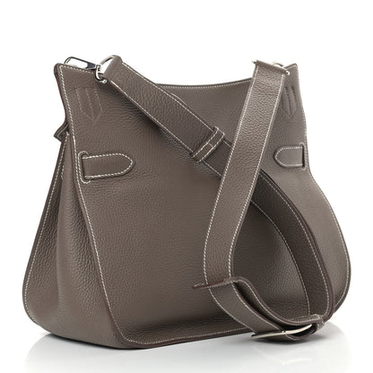 Hermes Taurillon Clemence Jypsiere 34 Etoupe 3 of 13