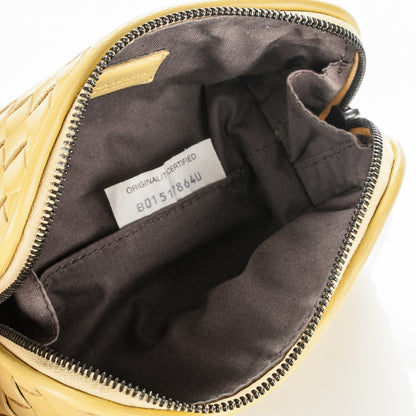 Bottega Veneta Nappa Intrecciato Cosmetic Pouch Yellow 5 of 5