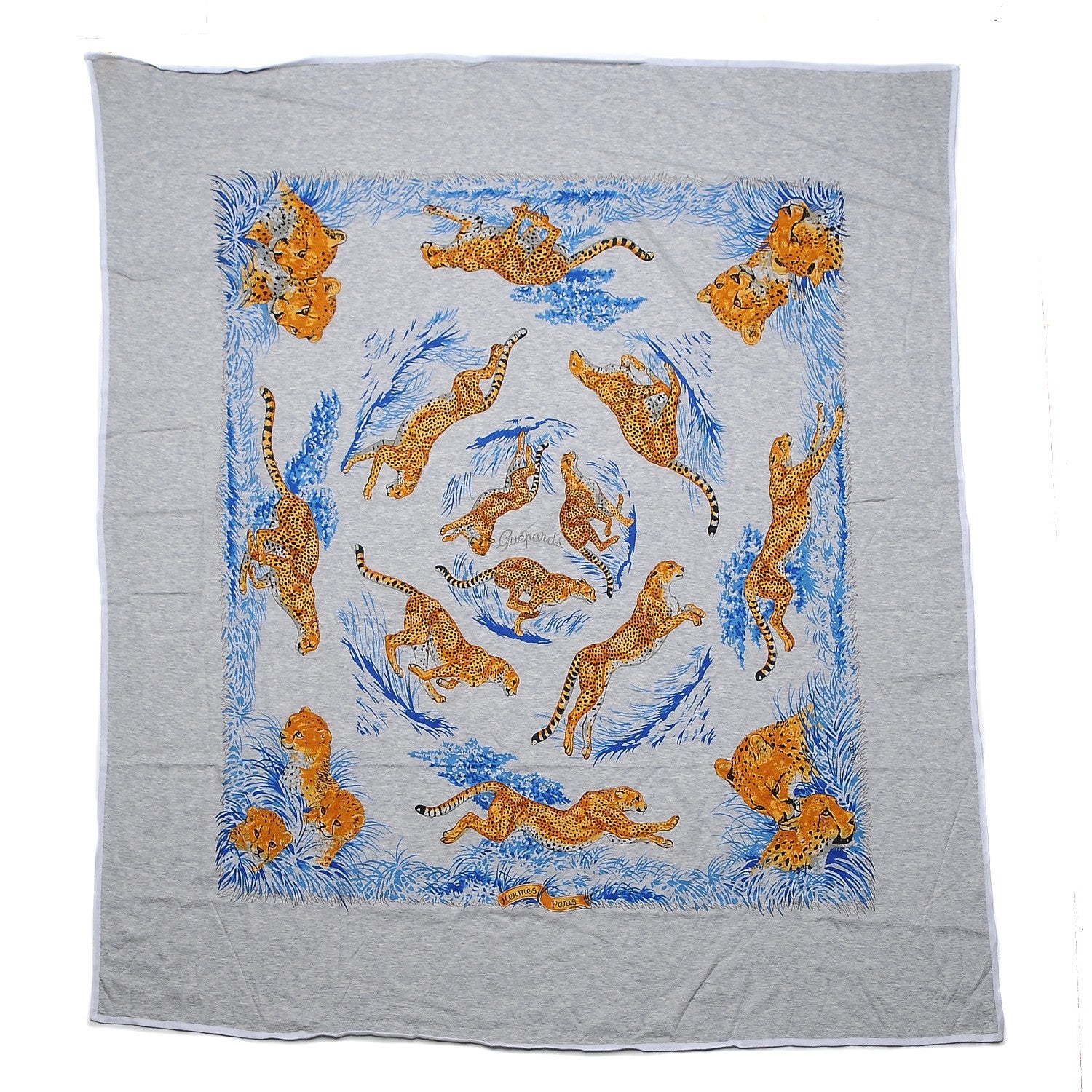 Hermes Cotton Guepards T-Shirt Scarf Gris 1 of 6